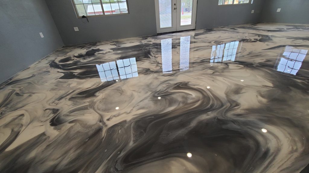 Functional and Attractive Commercial Floor in Kansas City best metallic epoxy flooring in blue springs mo high stakes epoxy llc min